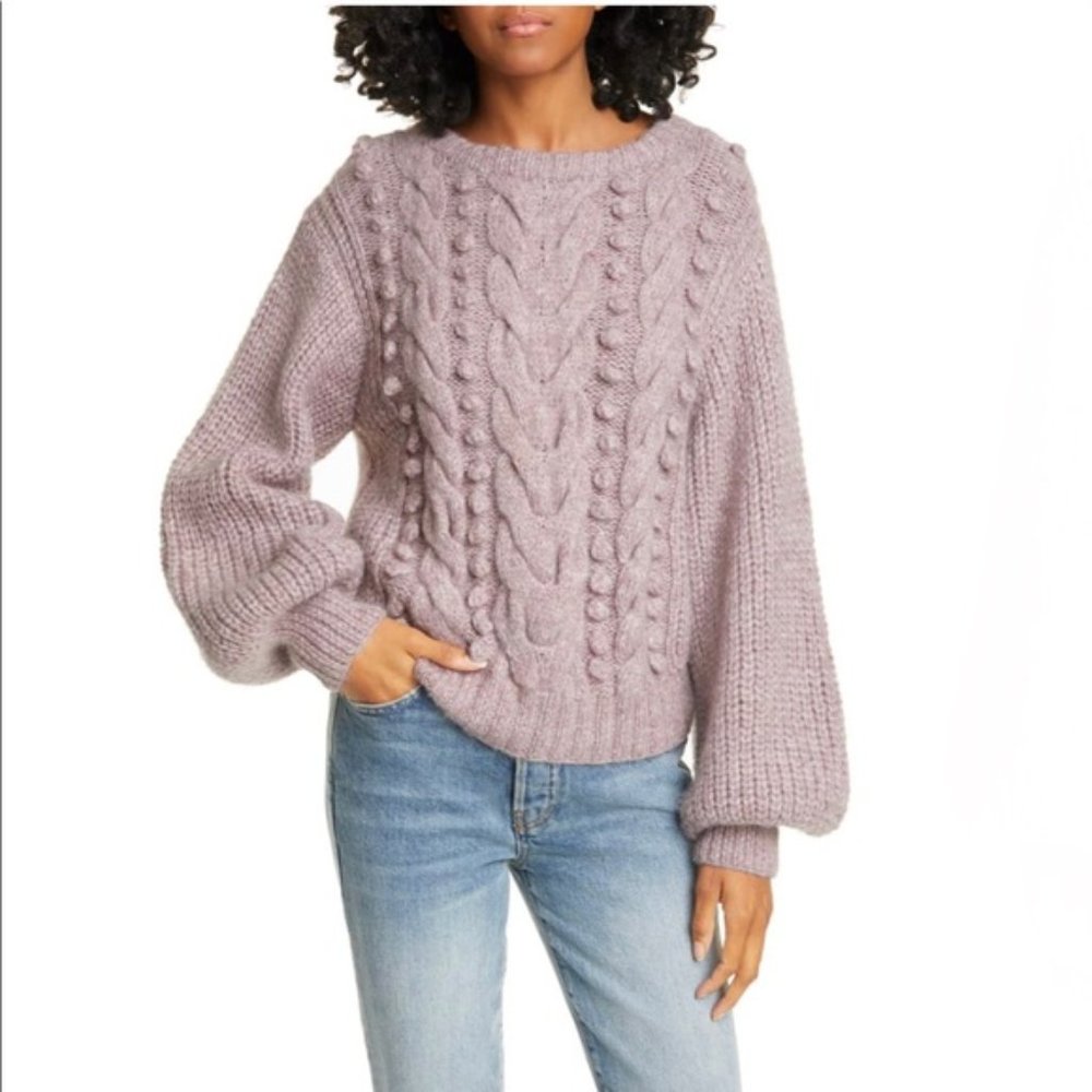 Eleven Six Charlotte Popcorn Knit Alpaca Sweater